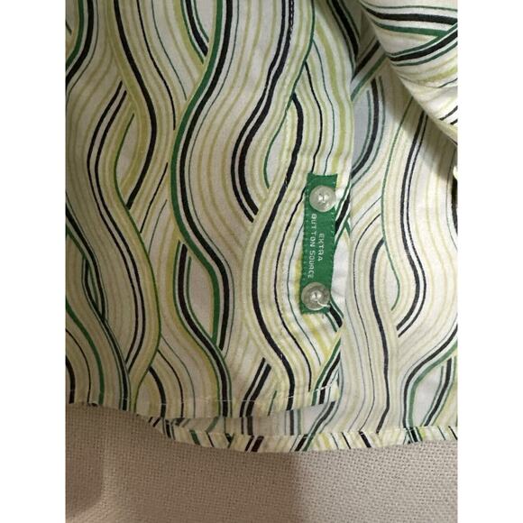 Raw Blue Nu Realms shirt Mens 3XL Multi Colored Striped Button Down Cuff Sleeves - Picture 7 of 14